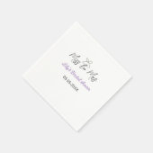 ミッ恋しく思ズブライダルシャワーに名前を追加する日付年弓 スタンダードカクテルナプキン (角)