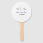 ミッ恋しく思ズブライダルシャワーに名前を追加する日付年弓 ハンドファン (裏面)