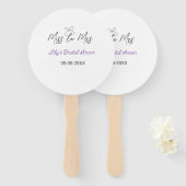 ミッ恋しく思ズブライダルシャワーに名前を追加する日付年弓 ハンドファン (正面&裏面)