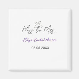 ミッ恋しく思ズブライダルシャワーに名前を追加する日付年弓 マグネット