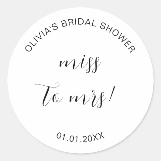 ミッ恋しく思ズブライダルシャワーへポップコーンありがとう ラウンドシール (正面)