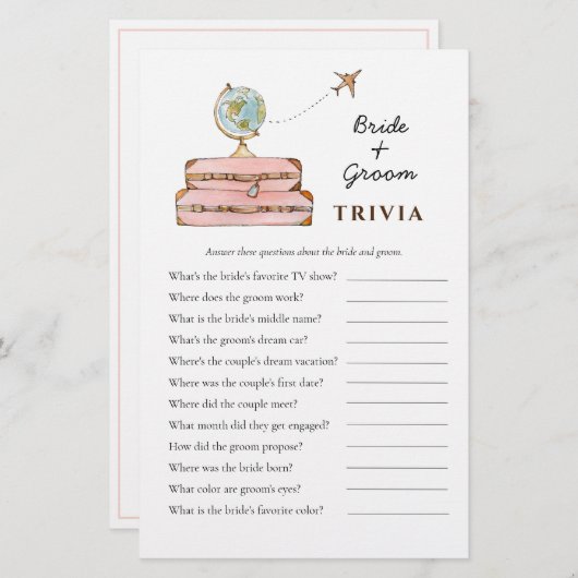 ミッ恋しく思ズブライダルシャワートリビアのゲーム (正面/裏面)