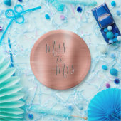 ミッ恋しく思ズブライダルシャワーパーティーバラ金ゴールドピンク ペーパープレート (パーティー)