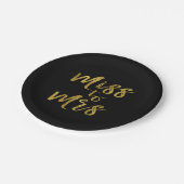 ミッ恋しく思ズブライダルシャワーパーティー金箔 ペーパープレート (アングル)