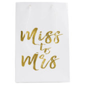 ミッ恋しく思ズブライダルシャワーパーティー金箔 ミディアムペーパーバッグ (正面)