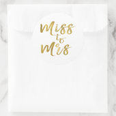 ミッ恋しく思ズブライダルシャワーパーティー金箔 ラウンドシール (バッグ)