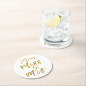 ミッ恋しく思ズブライダルシャワーパーティー金箔 ラウンドペーパーコースター (インサイチュ)