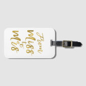 ミッ恋しく思ズブライダルシャワーパーティー金箔 ラゲッジタグ (正面横)