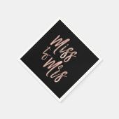 ミッ恋しく思ズブライダルシャワーピンク – バラゴールドフォイル スタンダードカクテルナプキン (角)