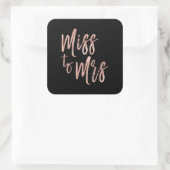 ミッ恋しく思ズブライダルシャワーピンク – バラ金ゴールド スクエアシール (バッグ)