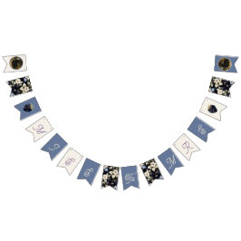 ミッ恋しく思ズブライダルシャワーフローラブラックベリー バンティングフラッグ