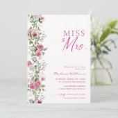 ミッ恋しく思ズブライダルシャワーホットピンクフローラへ 招待状 (スタンド正面)