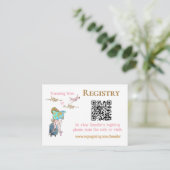 ミッ恋しく思ズブライダルシャワーレジストリQRへの旅行 エンクロージャーカード (スタンド正面)