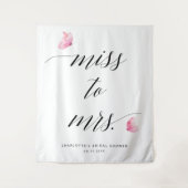 ミッ恋しく思ズブライダルシャワー背景 タペストリー (正面)