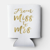 ミッ恋しく思ズブライダルシャワー金箔スクリプトへ 缶クーラー (裏面)