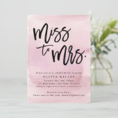 ミッ恋しく思ズブライダルシャワー、ピンクの水色 招待状 (スタンド正面)