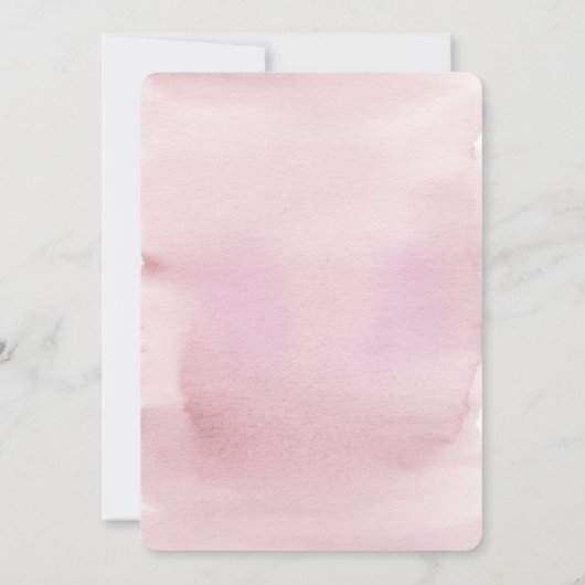 ミッ恋しく思ズブライダルシャワー、ピンクの水色 招待状 (裏面)