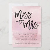 ミッ恋しく思ズブライダルシャワー、ピンクの水色 招待状 (正面)