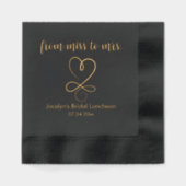 ミッ恋しく思ズブライダル昼食会から 箔ナプキン (正面)