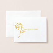 ミッ恋しく思ズページェントバラフォイルカスタムありがとう 箔カード (封筒付き正面)