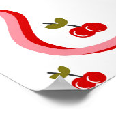 ミッ恋しく思ズレトロさくらんぼブライダルシャワーへようこそ ポスター (角)