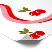 ミッ恋しく思ズレトロさくらんぼブライダルシャワーへようこそ ポスター (角)