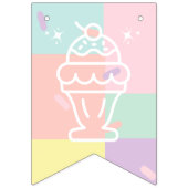 ミッ恋しく思ズレトロアイスクリームブライダルシャワー バンティングフラッグ (第1の旗)