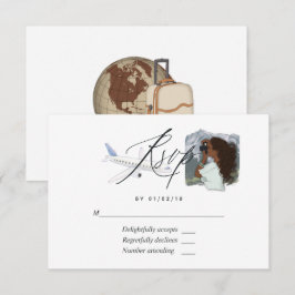 ミッ恋しく思ズ旅行ブライダルシャワーRSVPカードへ 出欠カード