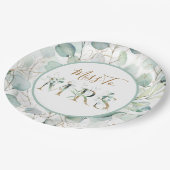 ミッ恋しく思ズ紙プレートユーカリブライダルシャワー ペーパープレート (アングル)