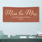 ミッ恋しく思ズ赤面テラコッタブライダルシャワー名B 横断幕 (トレードショー)