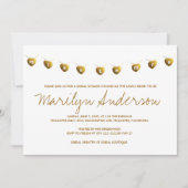 ミッ恋しく思ズ金ゴールドモダンブライダルシャワー招待状 招待状 (正面)
