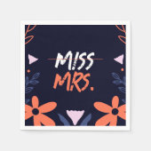 ミッ恋しく思ズ・ブライダルシャワー スタンダードカクテルナプキン (正面)