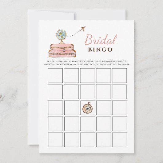 ミッ恋しく思ズ・ブライダルシャワー・ビンゴ・ゲームへ 招待状 (正面)