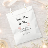 ミッ恋しく思ズ・ブライダルシャワー・ピンク・ハート フェイバーバッグ (クリップ留めされた状態)