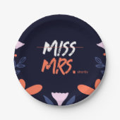 ミッ恋しく思ズ・ブライダルシャワー ペーパープレート (正面)
