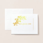 ミッ恋しく思ズ・ページェント・オーキッド・フォイルカスタム・サンキュー 箔カード (封筒付き正面)