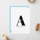 ミッ恋しく思セリアントクラウンフラットノートカードスカイブルー ノートカード (正面/裏面インサイチュ)