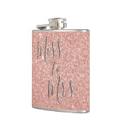 ミッ恋しく思トブライダルシャワーパーティーバラ金ゴールドグリッター フラスク (左)