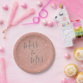 ミッ恋しく思トブライダルシャワーパーティーバラ金ゴールドグリッター ペーパープレート (パーティー)