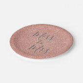 ミッ恋しく思トブライダルシャワーパーティーバラ金ゴールドグリッター ペーパープレート (アングル)