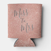 ミッ恋しく思トブライダルシャワーパーティーバラ金ゴールドグリッター 缶クーラー (正面)