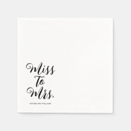 ミッ恋しく思トブライダルシャワーモダンバチェロレッテ スタンダードカクテルナプキン