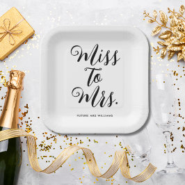 ミッ恋しく思トブライダルシャワーモダンバチェロレッテ ペーパープレート