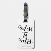 ミッ恋しく思トブライダルシャワーモダンバチェロレッテ ラゲッジタグ (裏面縦)