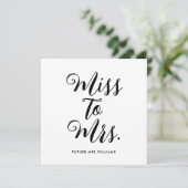 ミッ恋しく思トブライダルシャワーモダンバチェロレッテ 招待状 (スタンド正面)