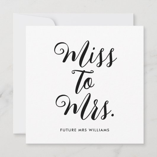 ミッ恋しく思トブライダルシャワーモダンバチェロレッテ 招待状 (正面)