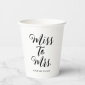 ミッ恋しく思トブライダルシャワーモダンバチェロレッテ 紙コップ (正面)