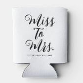 ミッ恋しく思トブライダルシャワーモダンバチェロレッテ 缶クーラー (裏面)