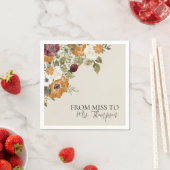 ミッ恋しく思ト秋アイボリーブライダルシャワー紙 スタンダードカクテルナプキン (インサイチュ)