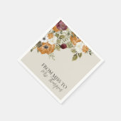 ミッ恋しく思ト秋アイボリーブライダルシャワー紙 スタンダードカクテルナプキン (角)